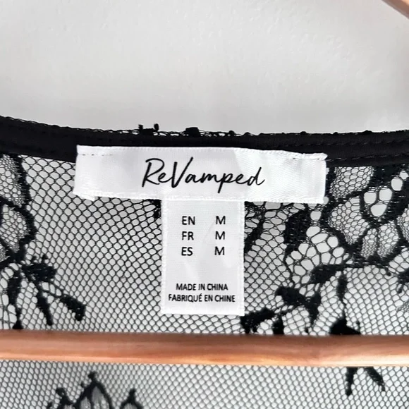 Revamped Black Lace Kimono - Picture 2 of 3